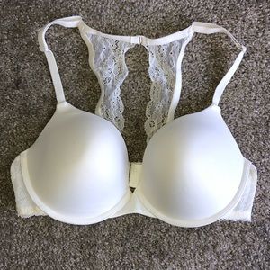 NWOT Apt 9 38C push-up off-white lace back bra